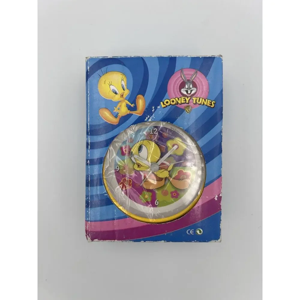 Vintage Looney Tunes Alarm Clock‎ Tweety Collectible Twin Bell Yellow w/ Box NOS